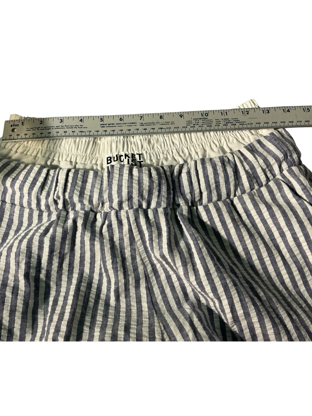 Bucket List Seersucker Double Brand Pull on Style Pants - Picture 9 of 12